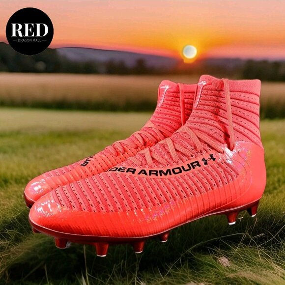 Under Armour Highlight 2 MC Knit Red Football Cleat 3027304-600 - Men\'s Sz 10.5